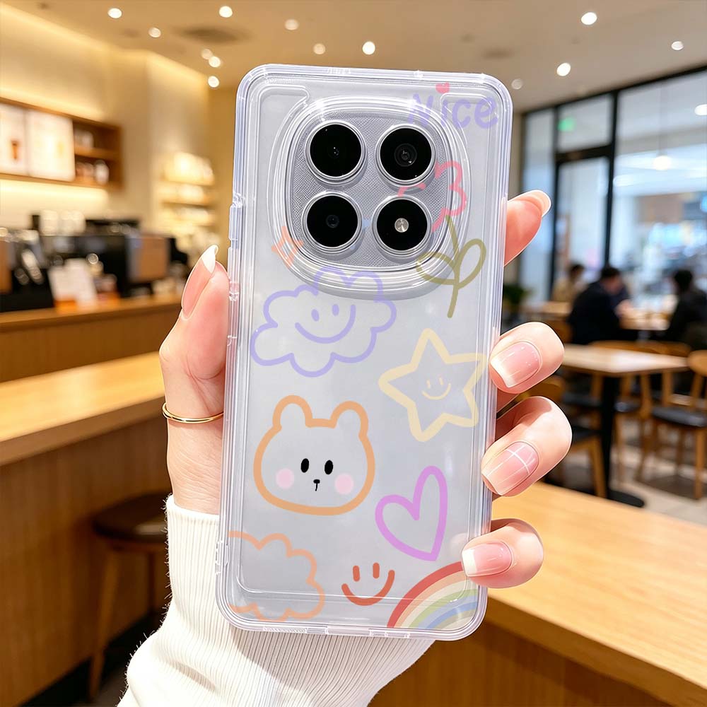 Xiaomi Poco X6 - Capa de Telefone Art Cloud Smile