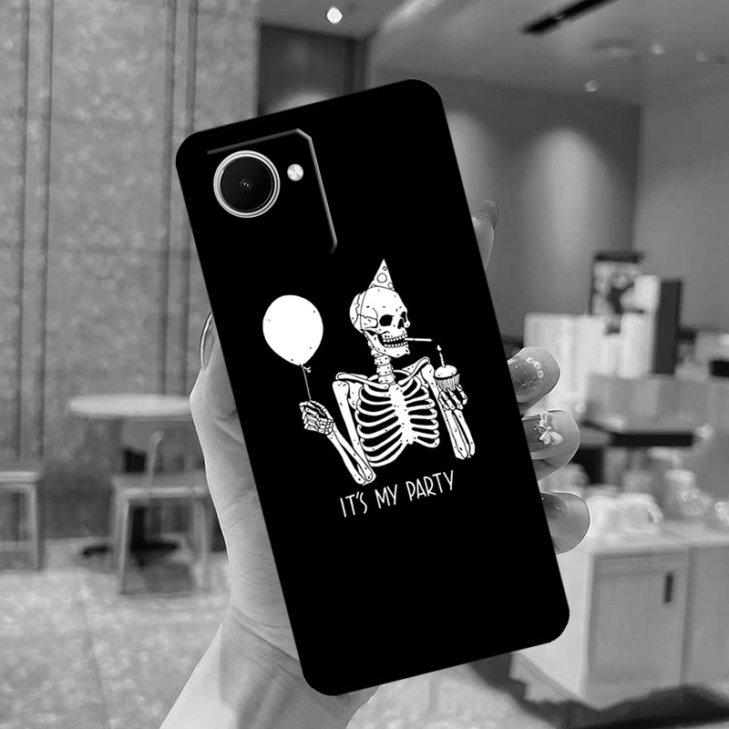 Capa de arte com caveira de es - Realme C67 avaliação e preço